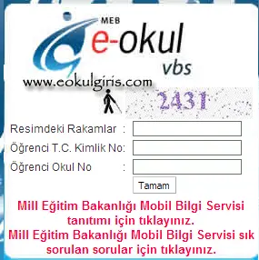 e okul öğrenci girişi ekranı