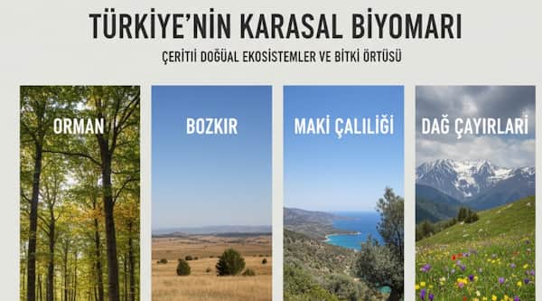 Türkiye'de görünen karasal biyomlar nelerdir?